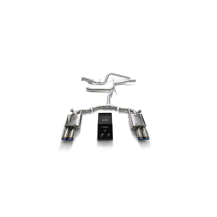 Armytrix AU942-QS11B Valvetronic Exhaust System Audi A4 | A4 Avant 2.0L TFSI B9 2016-2022 with Quad Blue Coated 3.5"