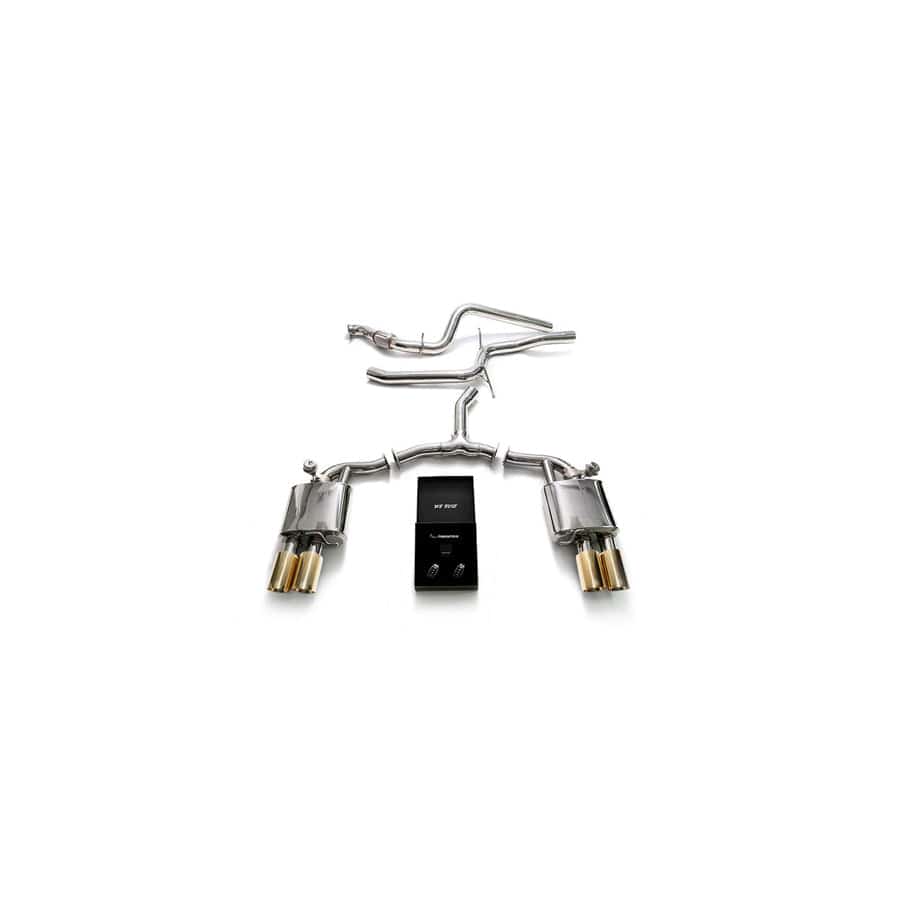 Armytrix AU942-QS11G Valvetronic Exhaust System Audi A4 | A4 Avant 2.0L TFSI B9 2016-2022 with Quad Gold 3.5"
