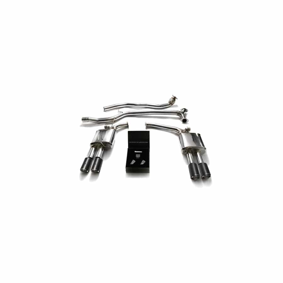 Armytrix AUB84-QC11 Valvetronic Exhaust System Audi A4 | A5 B8 2008-2015 with Quad Carbon Fiber 3.5"