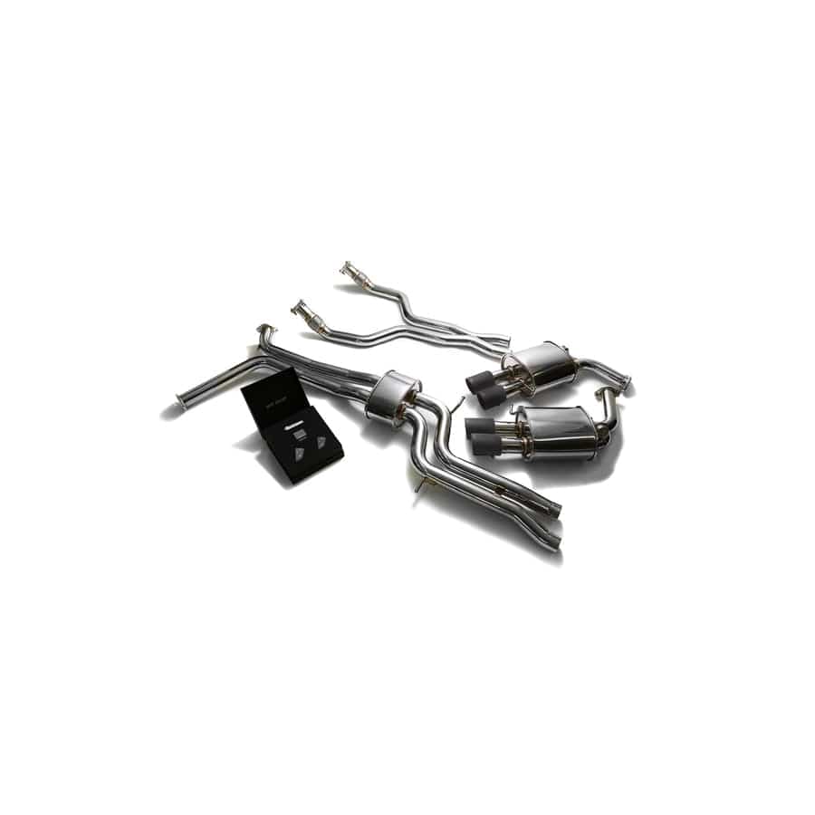 Armytrix AUC7T-QS11M Valvetronic Exhaust System Audi A6 | A7 C7 3.0 TFSI V6 2011-2021 with Quad Matte Black 3.5"