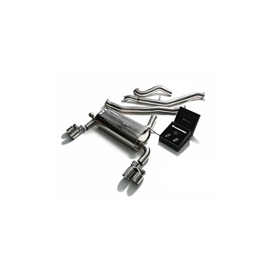 Armytrix BN20B20-BDD+BF32T-QS42C Valvetronic Exhaust System BMW 328i GT F34 2013-2015 with Quad chrome 3.15"