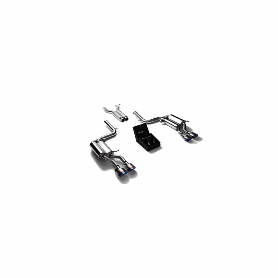 Armytrix MB046-QS19B Valvetronic Exhaust System Mercedes Benz C63 AMG W204 2008-2014 with Quad Blue Coated Oval
