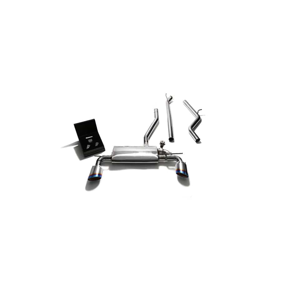 Armytrix MBA25-DS18B Valvetronic Exhaust System Mercedes-Benz A-Class W176 2WD 2013-2015 with Dual Blue Coated Oval