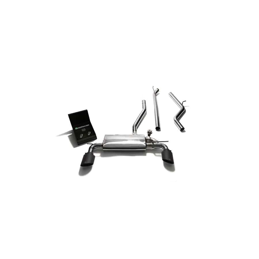 Armytrix MBA25-DS18M Valvetronic Exhaust System Mercedes-Benz A-Class W176 2WD 2013-2015 with Dual Matte Black Oval