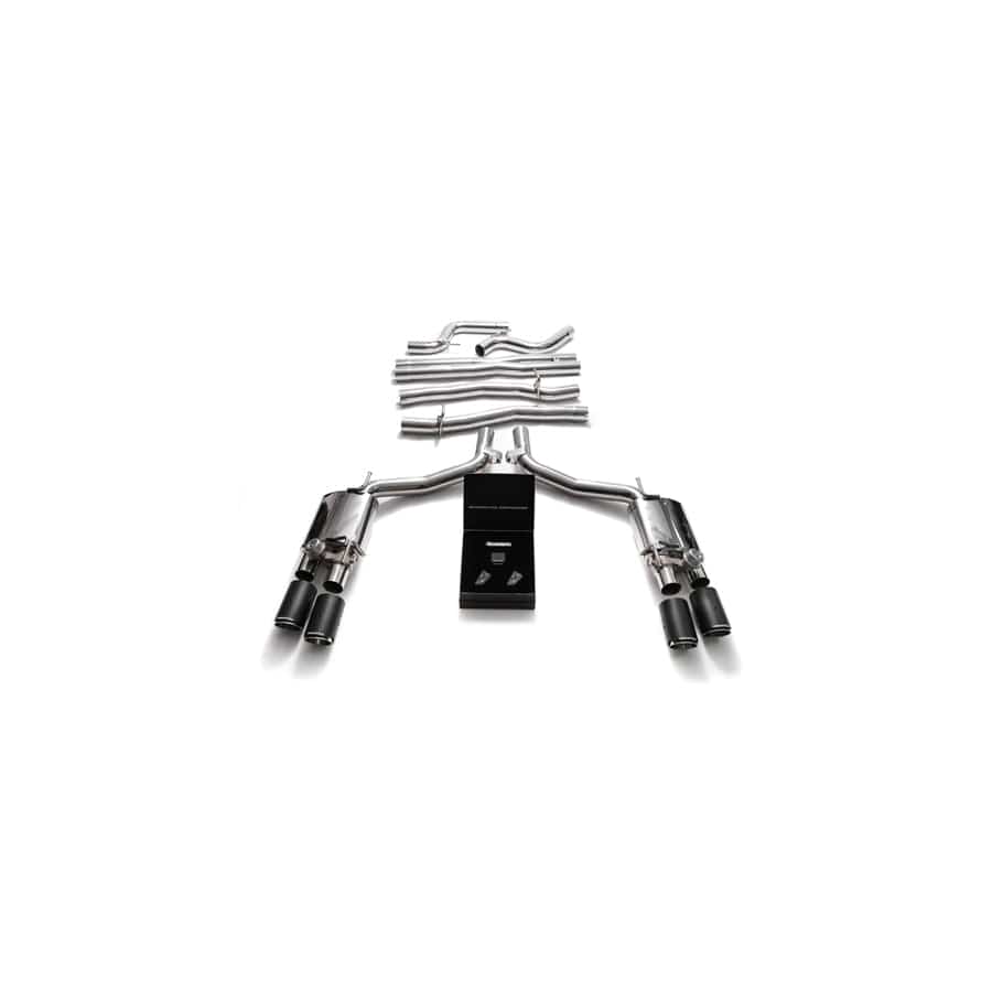 Armytrix MG574-QC38 Valvetronic Exhaust System Maserati Ghibli SQ4 2013-2021 with Quad Carbon Fiber 4"