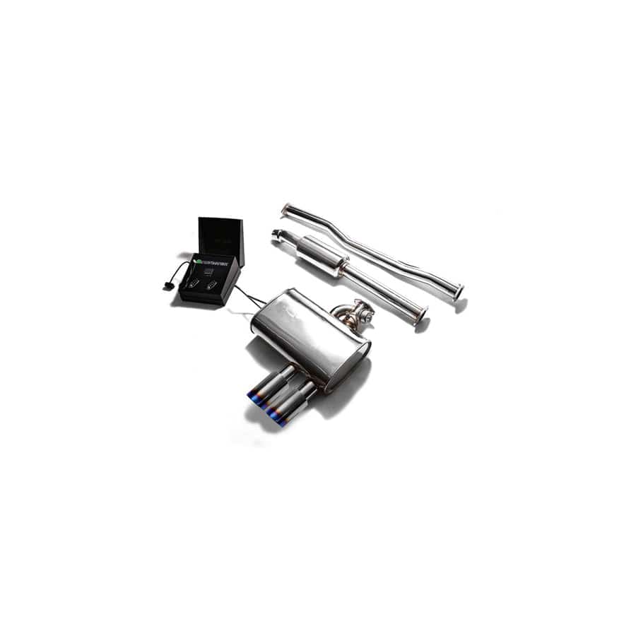 Armytrix MNF5V-DS11B Valvetronic Exhaust System Mini Cooper S F 55 2014-2020 with Dual Blue Coated 3.5"