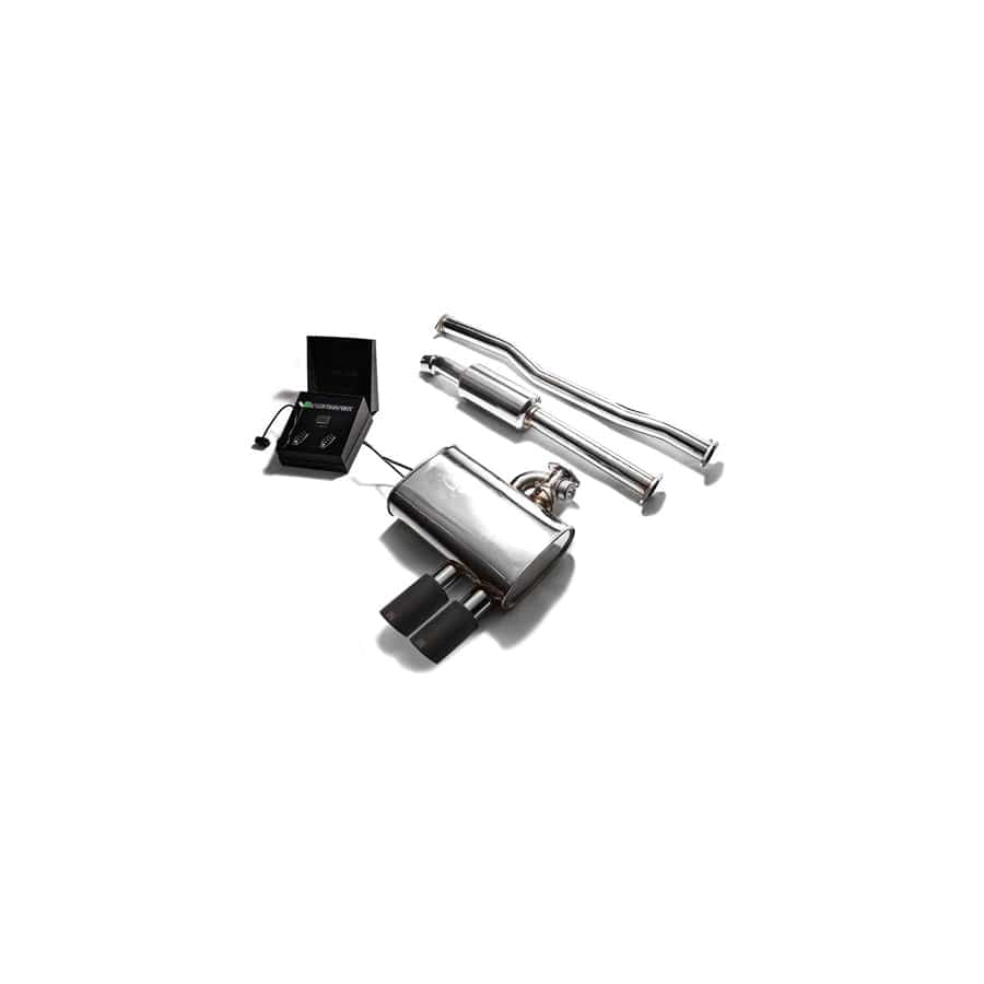 Armytrix MNF5V-DS11M Valvetronic Exhaust System Mini Cooper S F 55 2014-2020 with Dual Matte Black 3.5"