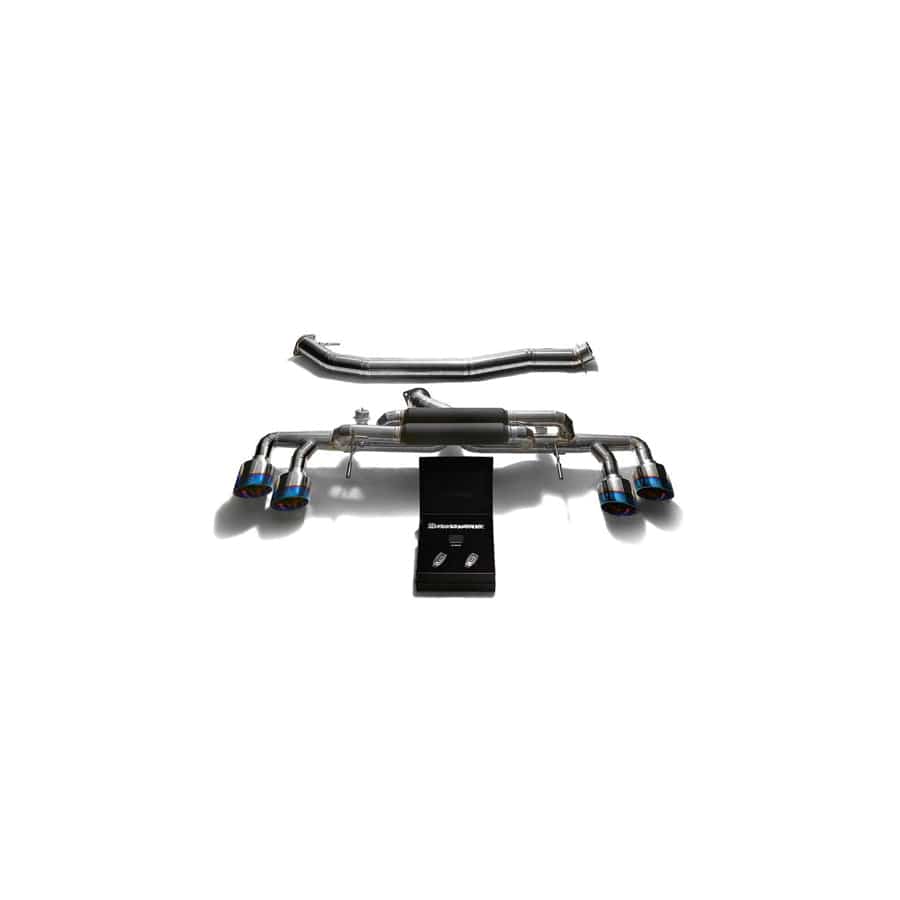Armytrix NI35TS-QT11B Titanium Valvetronic 90mm Race Exhaust System Nissan GT-R R35 2007-2021 with Quad Blue Coated 5"