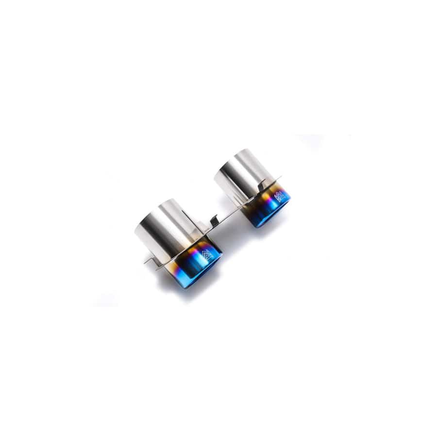 Armytrix T12-2B Titanium Series Twin Titanium Blue Tips Ferrari 458 Italia | Spider 4.5L V8 2010-2015 with Dual Titanuim Blue 4"