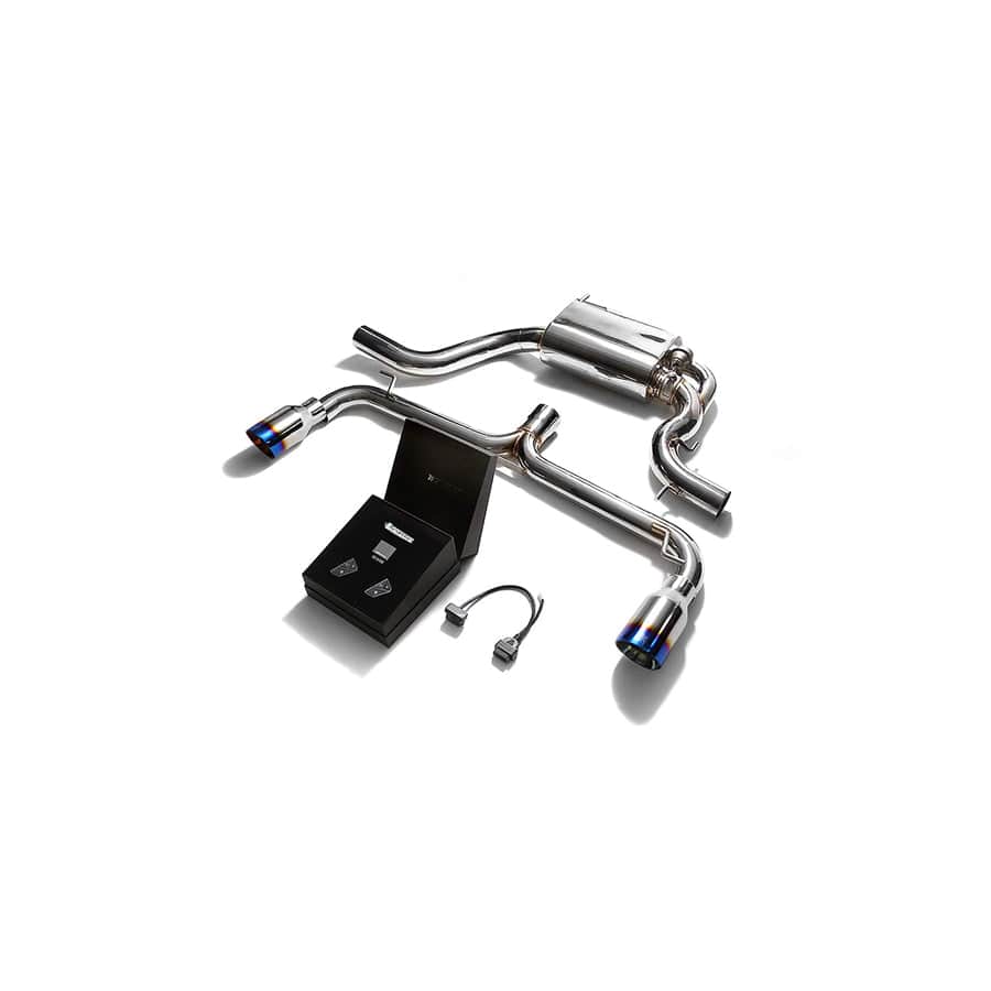 Armytrix VWG6T-DS21B Valvetronic Exhaust System Volkswagen Golf | GTI MK6 2010-2014 with Dual Blue Coated 4"