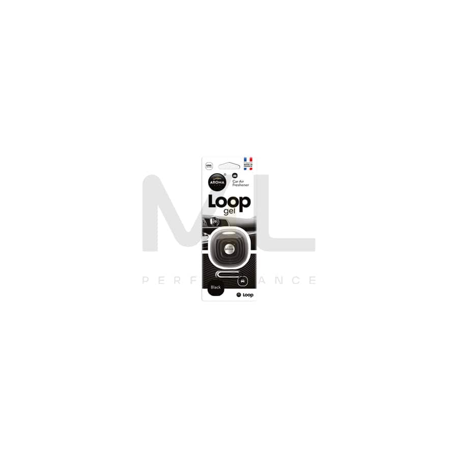 AROMA CAR Black, Loop gel A63113 Car air freshener Blister Pack
