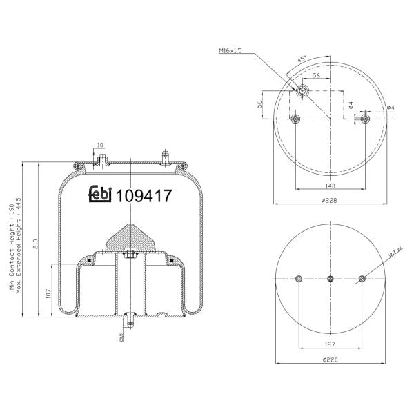 FEBI FE109417 Air Suspension Bellow