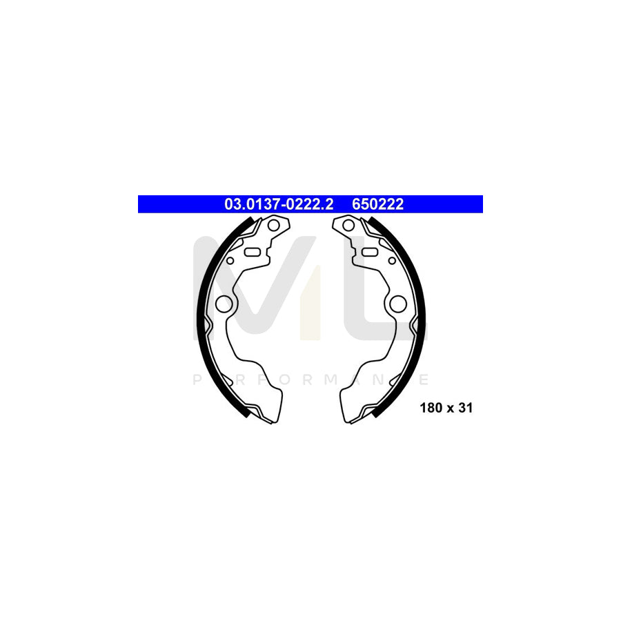 ATE 03.0137-0222.2 Brake Shoe Set