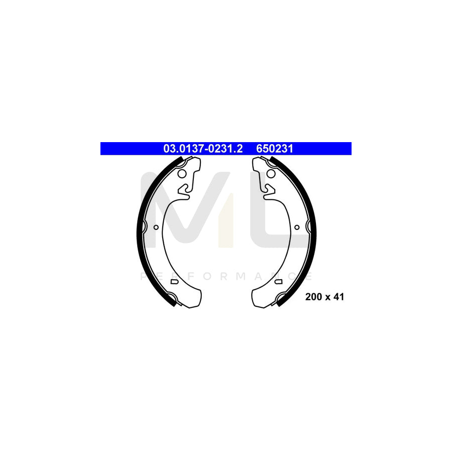 ATE 03.0137-0231.2 Brake Shoe Set