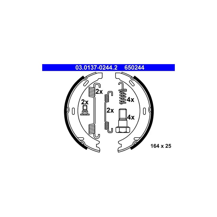 ATE 03.0137-0244.2 Handbrake Shoes