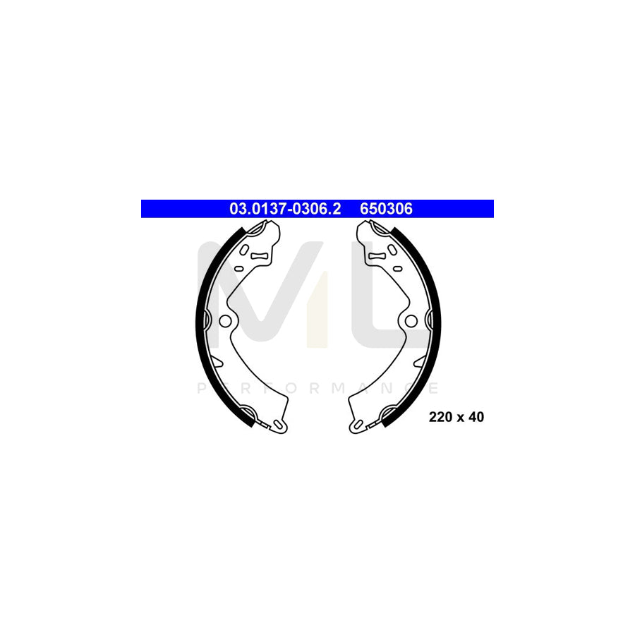 ATE 03.0137-0306.2 Brake Shoe Set