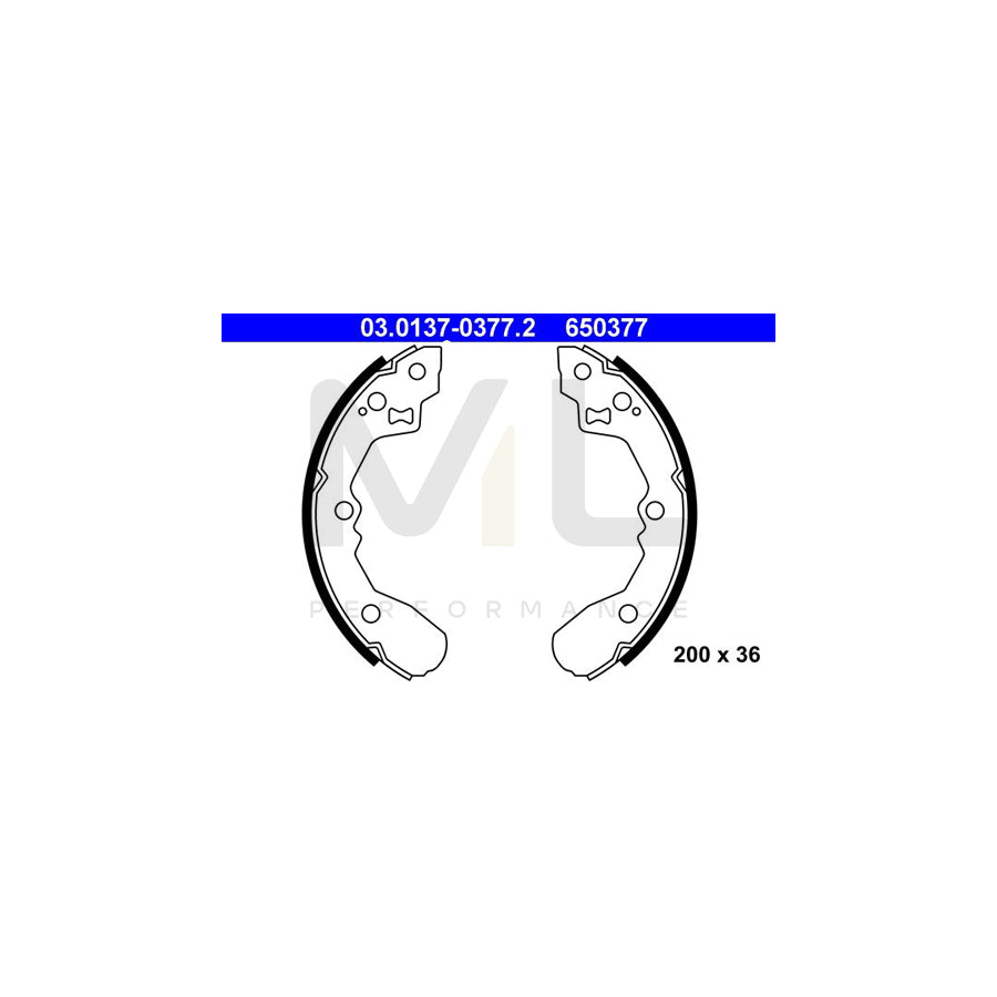 ATE 03.0137-0377.2 Brake Shoe Set
