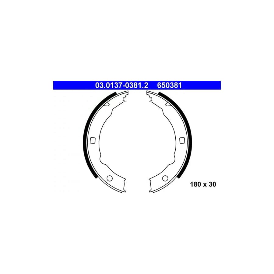 ATE 03.0137-0381.2 Handbrake Shoes