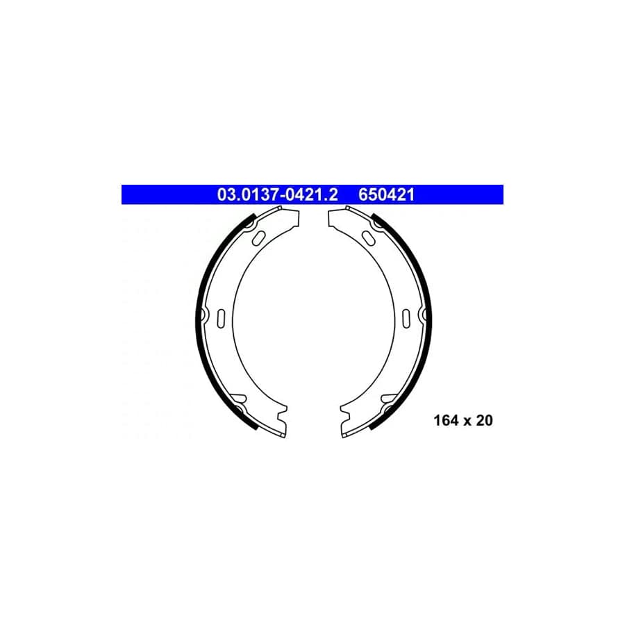 ATE 03.0137-0421.2 Handbrake Shoes for Porsche Boxster (986)