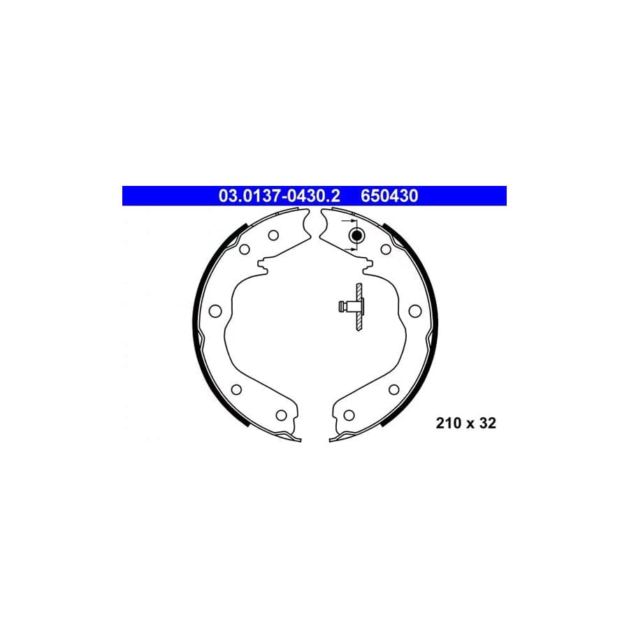 ATE 03.0137-0430.2 Handbrake Shoes