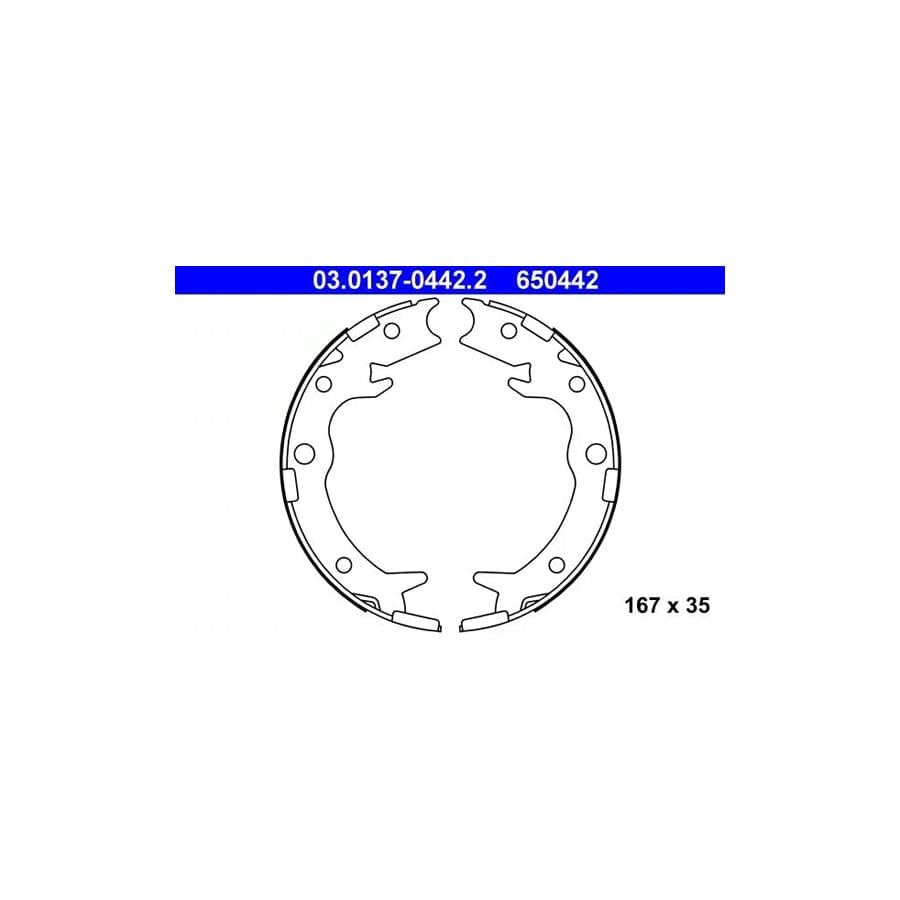 ATE 03.0137-0442.2 Handbrake Shoes