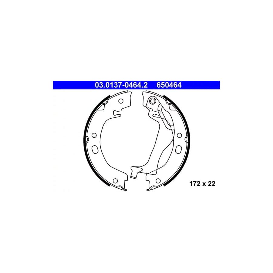 ATE 03.0137-0464.2 Handbrake Shoes for Toyota Corolla