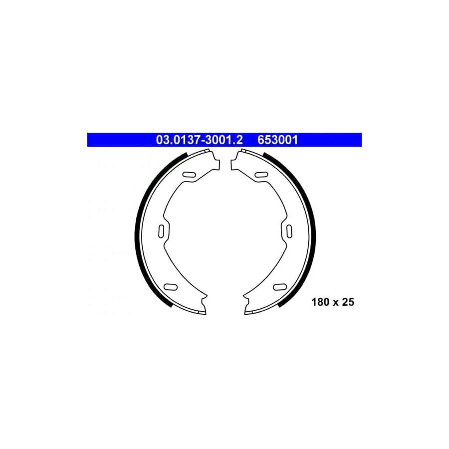 ATE 03.0137-3001.2 Handbrake Shoes Suitable for Mercedes-Benz S-Class