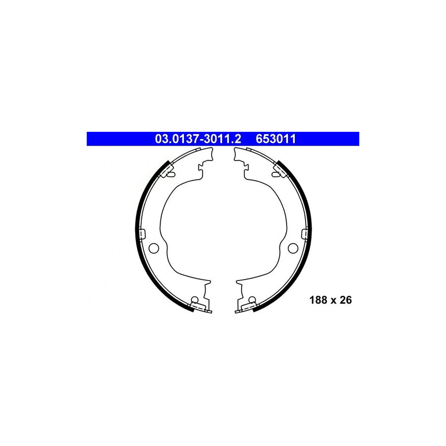 ATE 03.0137-3011.2 Handbrake Shoes