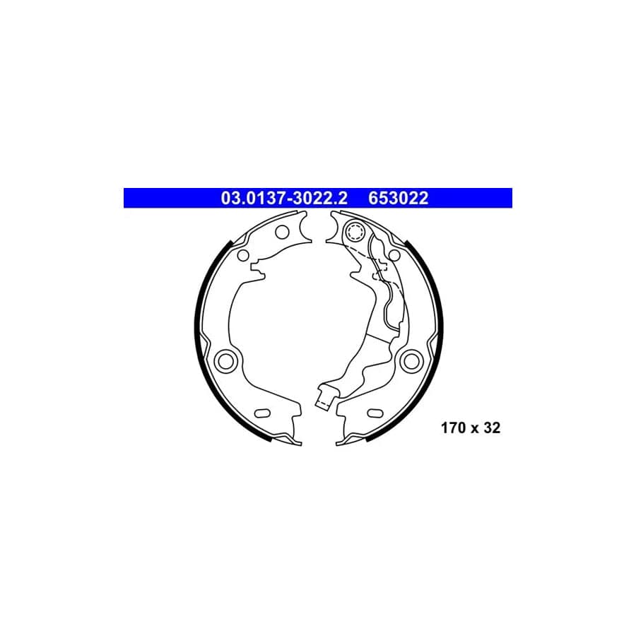 ATE 03.0137-3022.2 Handbrake Shoes