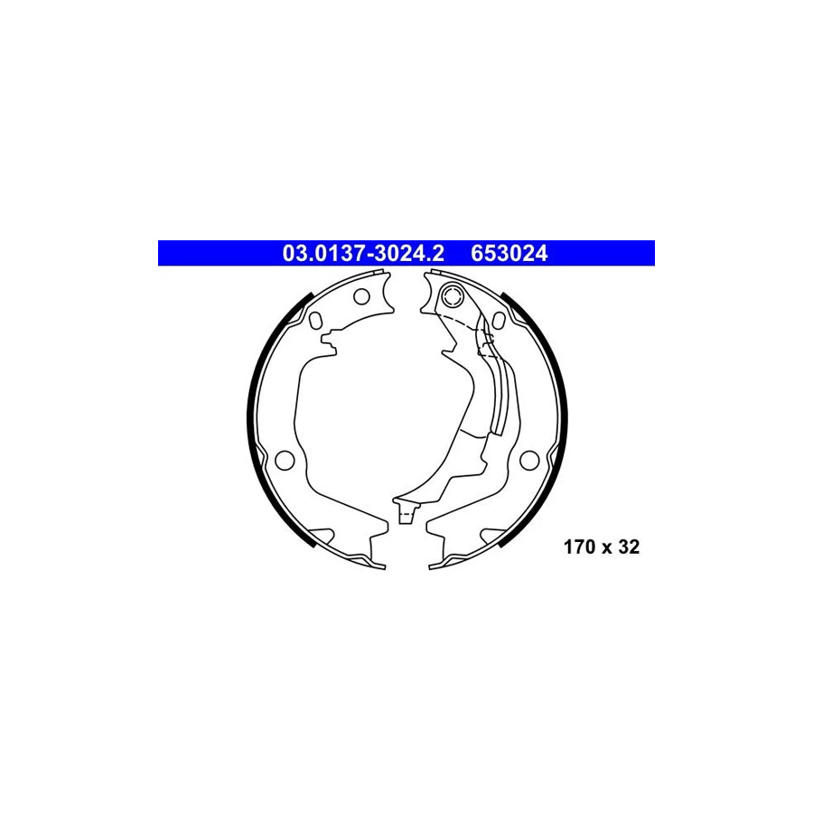 ATE 03.0137-3024.2 Handbrake Shoes