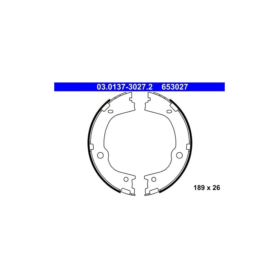 ATE 03.0137-3027.2 Handbrake Shoes