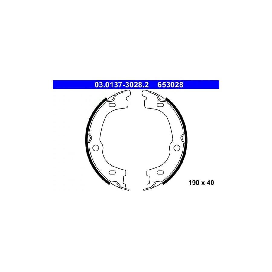 ATE 03.0137-3028.2 Handbrake Shoes for KIA Sorento I (Jc)