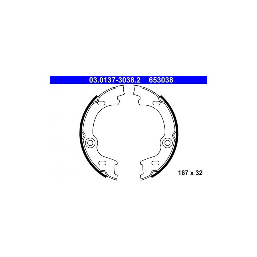 ATE 03.0137-3038.2 Handbrake Shoes for KIA Carens III (Un)