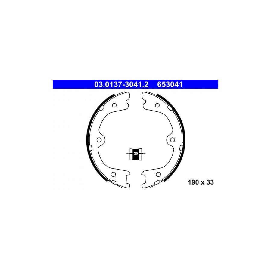 ATE 03.0137-3041.2 Handbrake Shoes