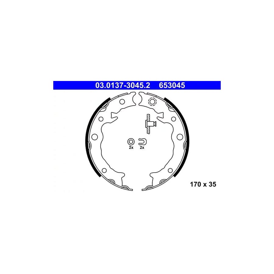 ATE 03.0137-3045.2 Handbrake Shoes