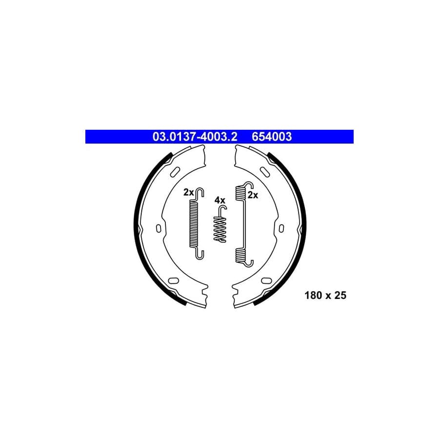 ATE 03.0137-4003.2 Handbrake Shoes
