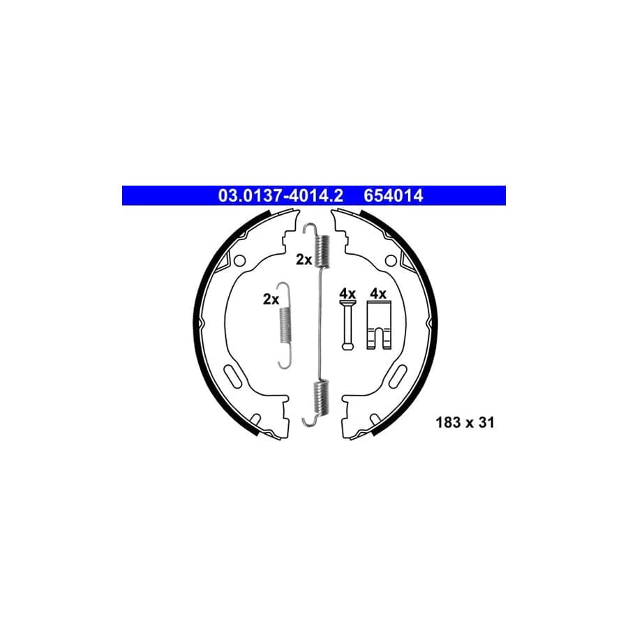 ATE 03.0137-4014.2 Handbrake Shoes