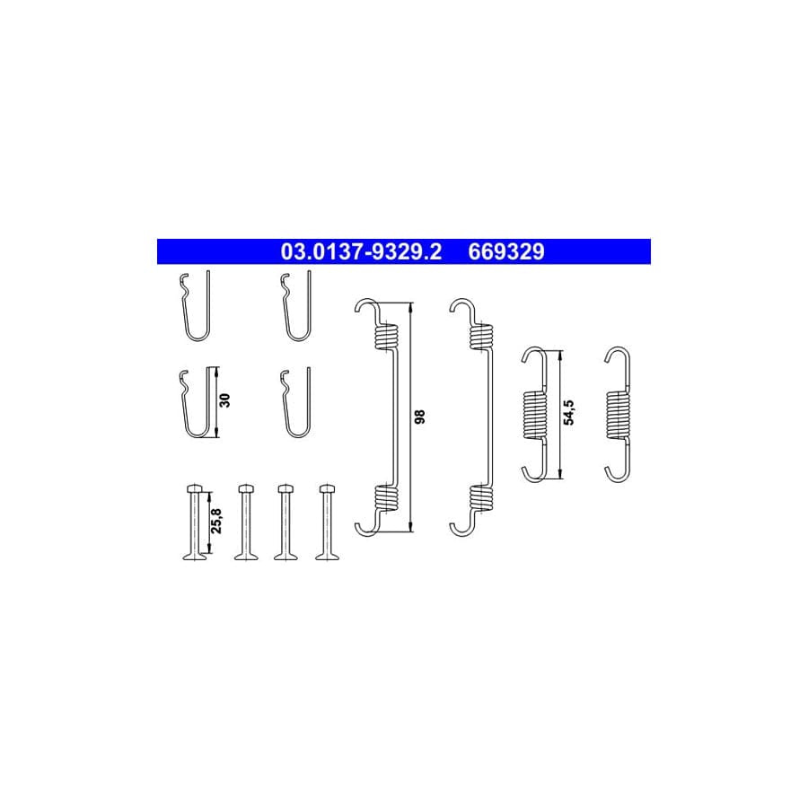 ATE 03.0137-9329.2 Brake Shoe Fitting Kit