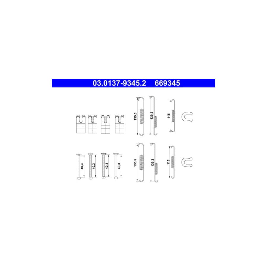 ATE 03.0137-9345.2 Accessory Kit, Brake Shoes