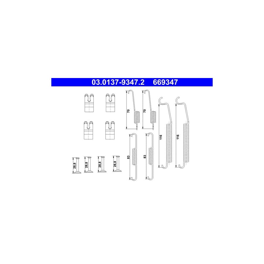 ATE 03.0137-9347.2 Accessory Kit, Brake Shoes