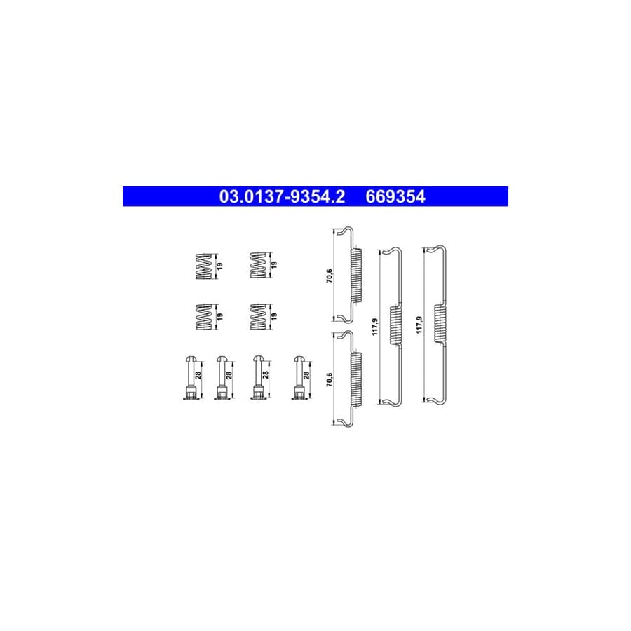 ATE 03.0137-9354.2 Brake Shoe Fitting Kit