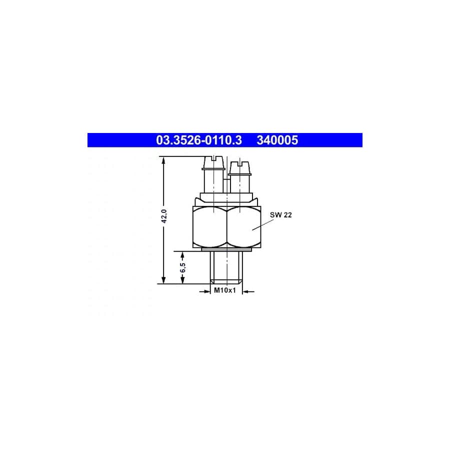 ATE 03.3526-0110.3 Brake Light Switch