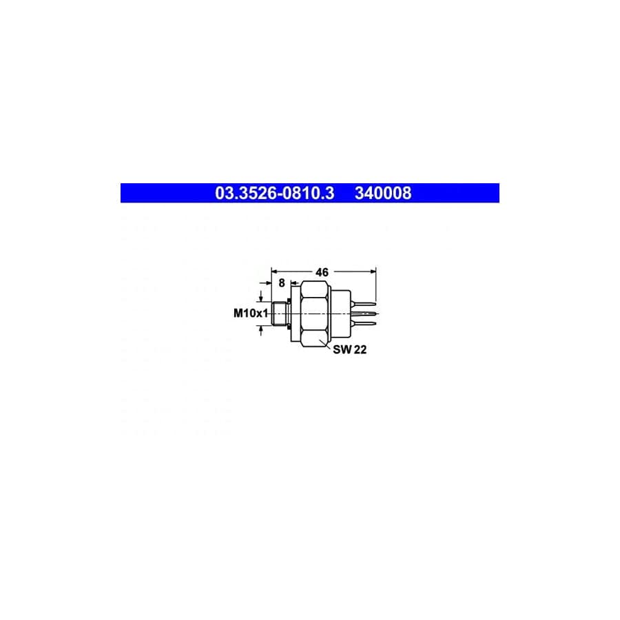 ATE 03.3526-0810.3 Brake Light Switch