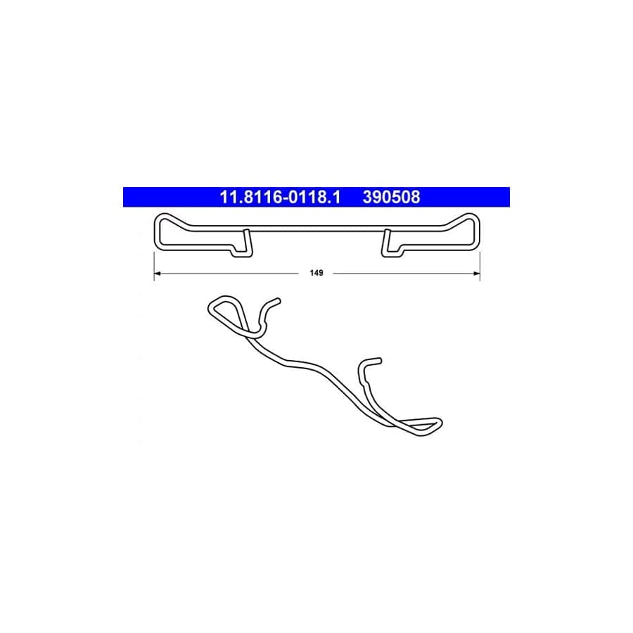 ATE 11.8116-0118.1 Spring, Brake Caliper