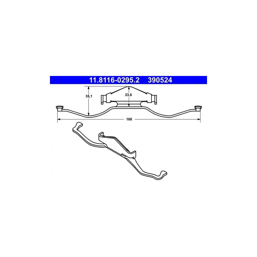 ATE 11.8116-0295.2 Spring, Brake Caliper