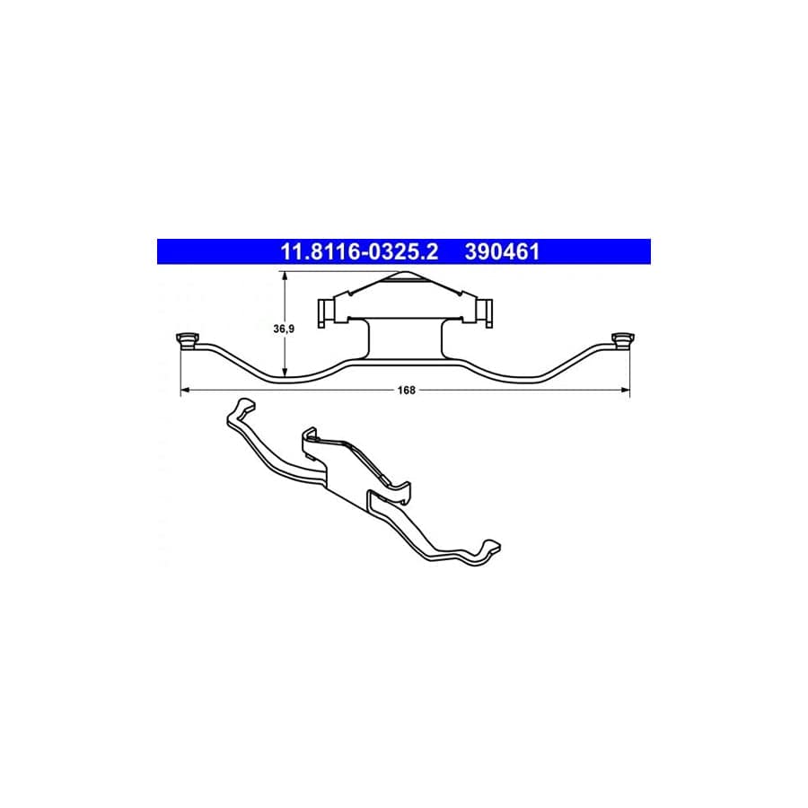 ATE 11.8116-0325.2 Spring, Brake Caliper