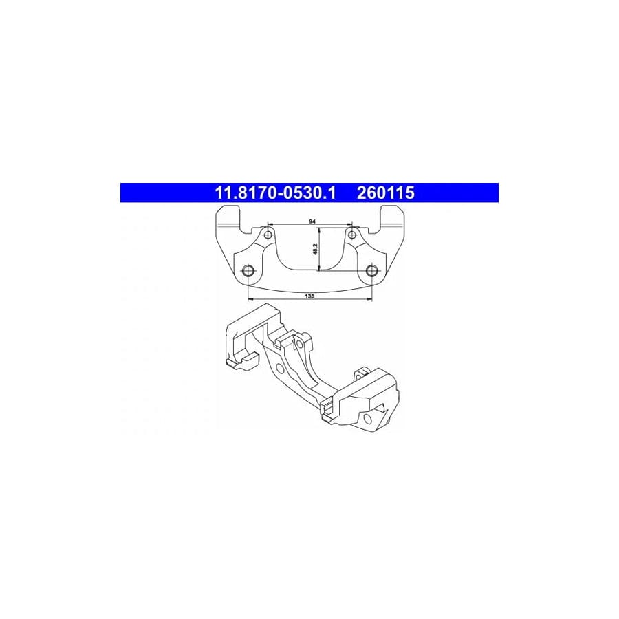 ATE 11.8170-0530.1 Carrier, Brake Caliper