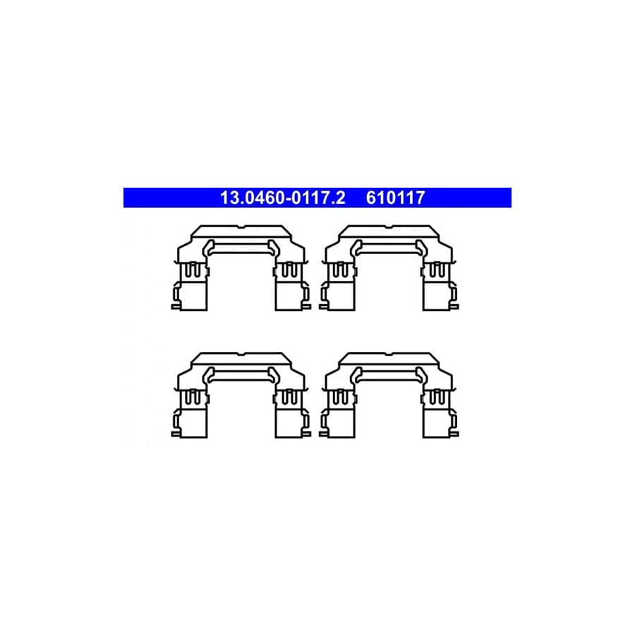 ATE 13.0460-0117.2 Accessory Kit, Disc Brake PaDS for Nissan Patrol Gr V Off-Road (Y61)