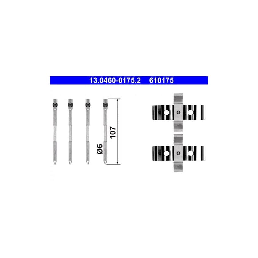 ATE 13.0460-0175.2 Accessory Kit, Disc Brake PaDS for Alfa Romeo Mito (955)