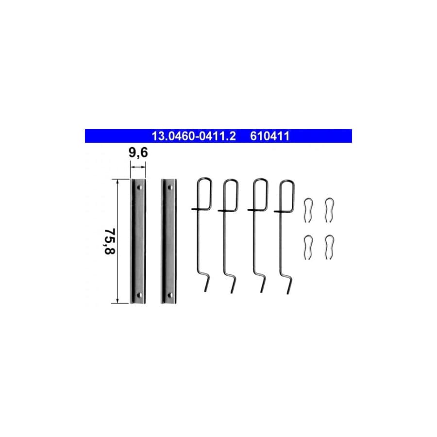 ATE 13.0460-0411.2 Accessory Kit, Disc Brake Pads